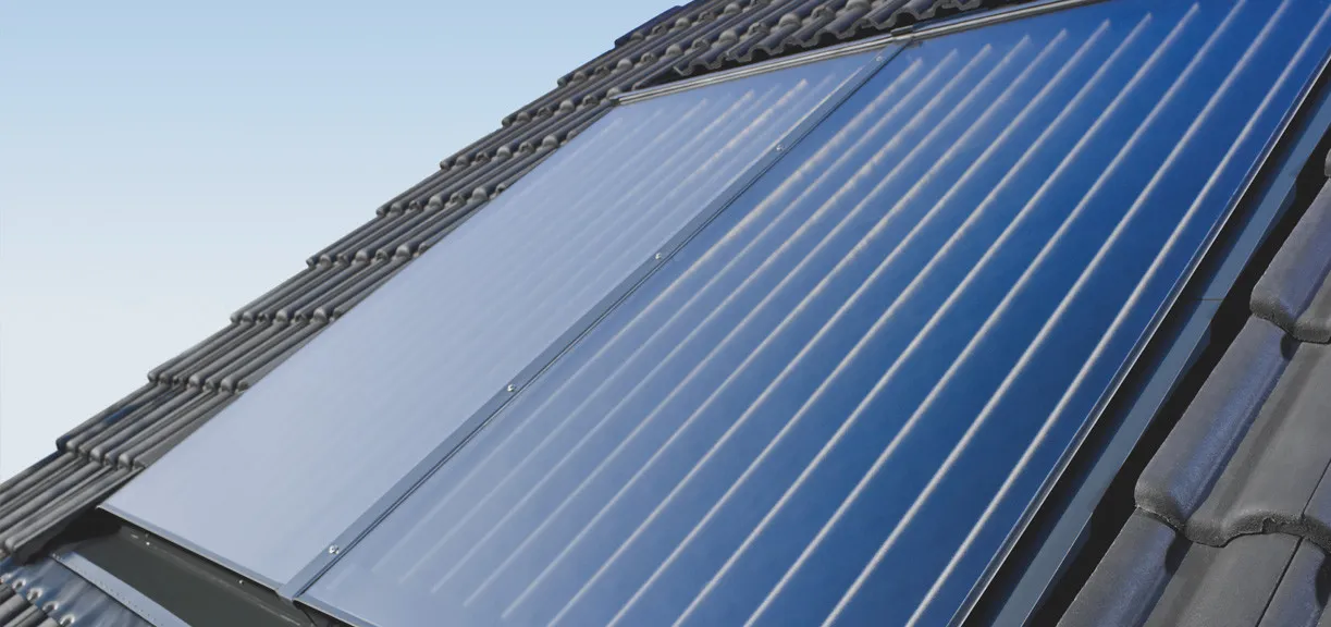 Solarthermie-Anlage auf dem Dach